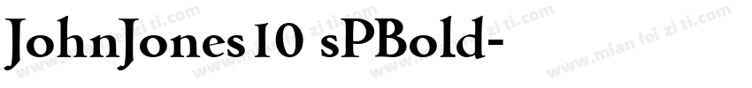 JohnJones10 sPBold字体转换